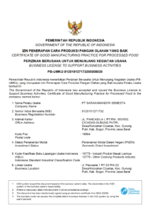 sertifikat cpoob untuk kategori industri produk masak lainnya